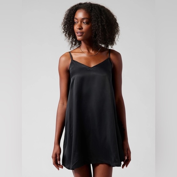 Athleta Dresses & Skirts - Athleta Cool Calm Slip Dress Size XS Black